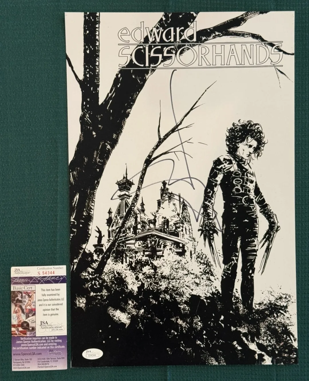 Johnny Depp — Johnny Depp Signed 12x18 Edward Scissorhands Print JSA COA Autograph Tim Burton, image 3