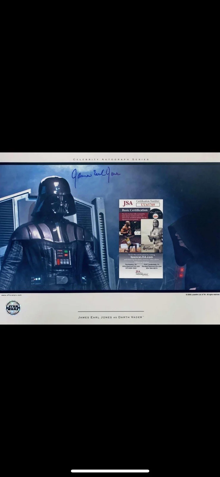 James Earl Jones / Ian McDiarmid — Darth Vader & Emperor Signed 11x14 Framed Star Wars Ep III JSA Jones & McDiarmid, изображение 3