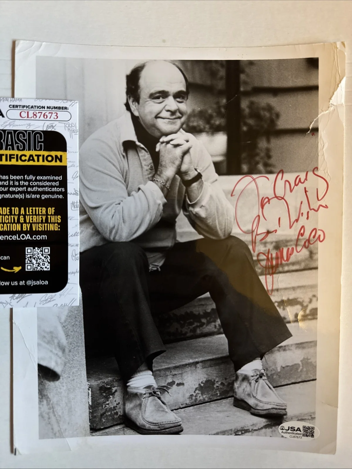 JAMES COCO — James Coco AUTOGRAPHED Signed 8x10 Photo JSA Died 1987 MAN OF LA MANCHA