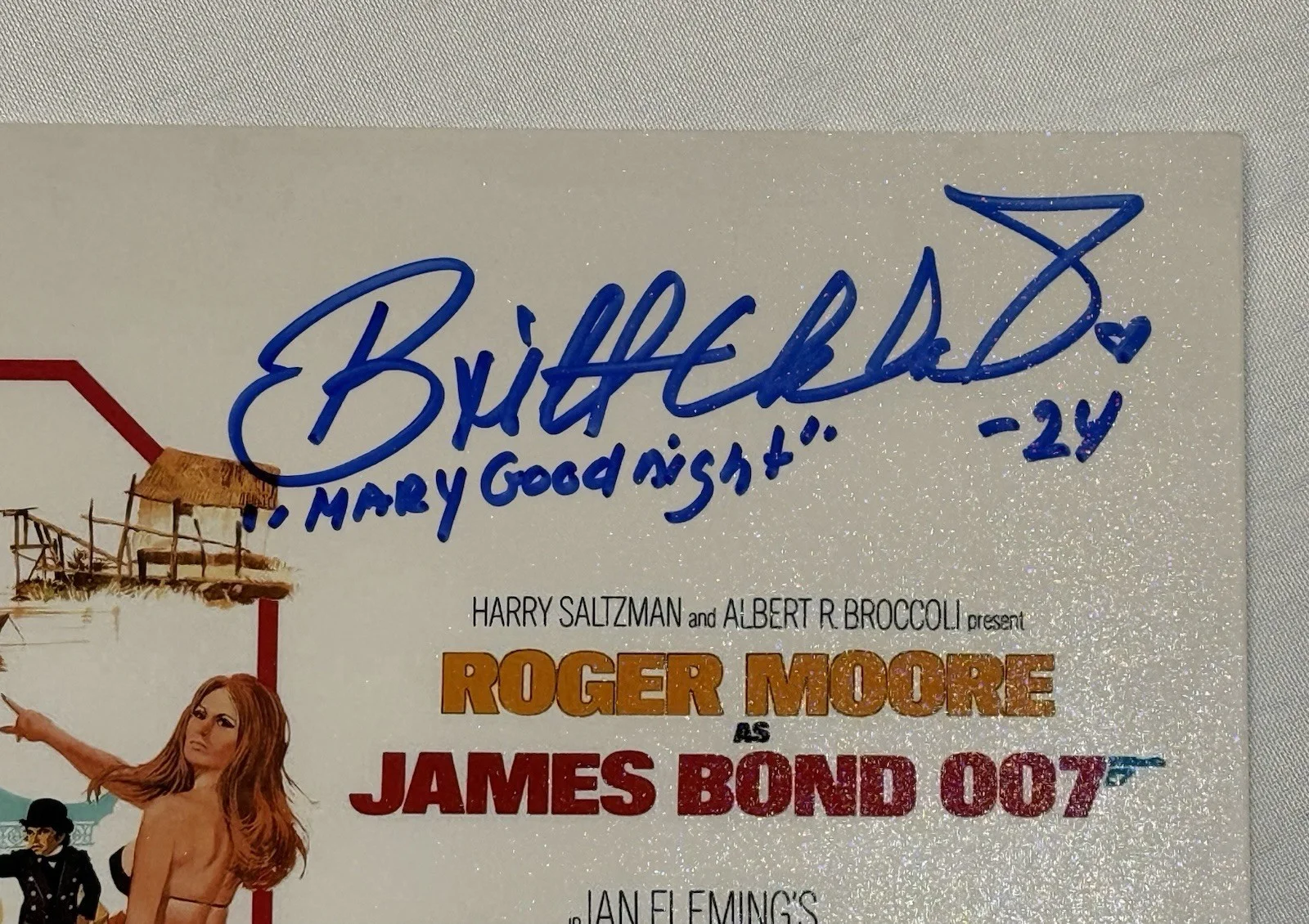Britt Ekland — Britt Ekland Signed Inscribed Man with the Golden Gun 8x10 Poster Autograph COA, изображение 2