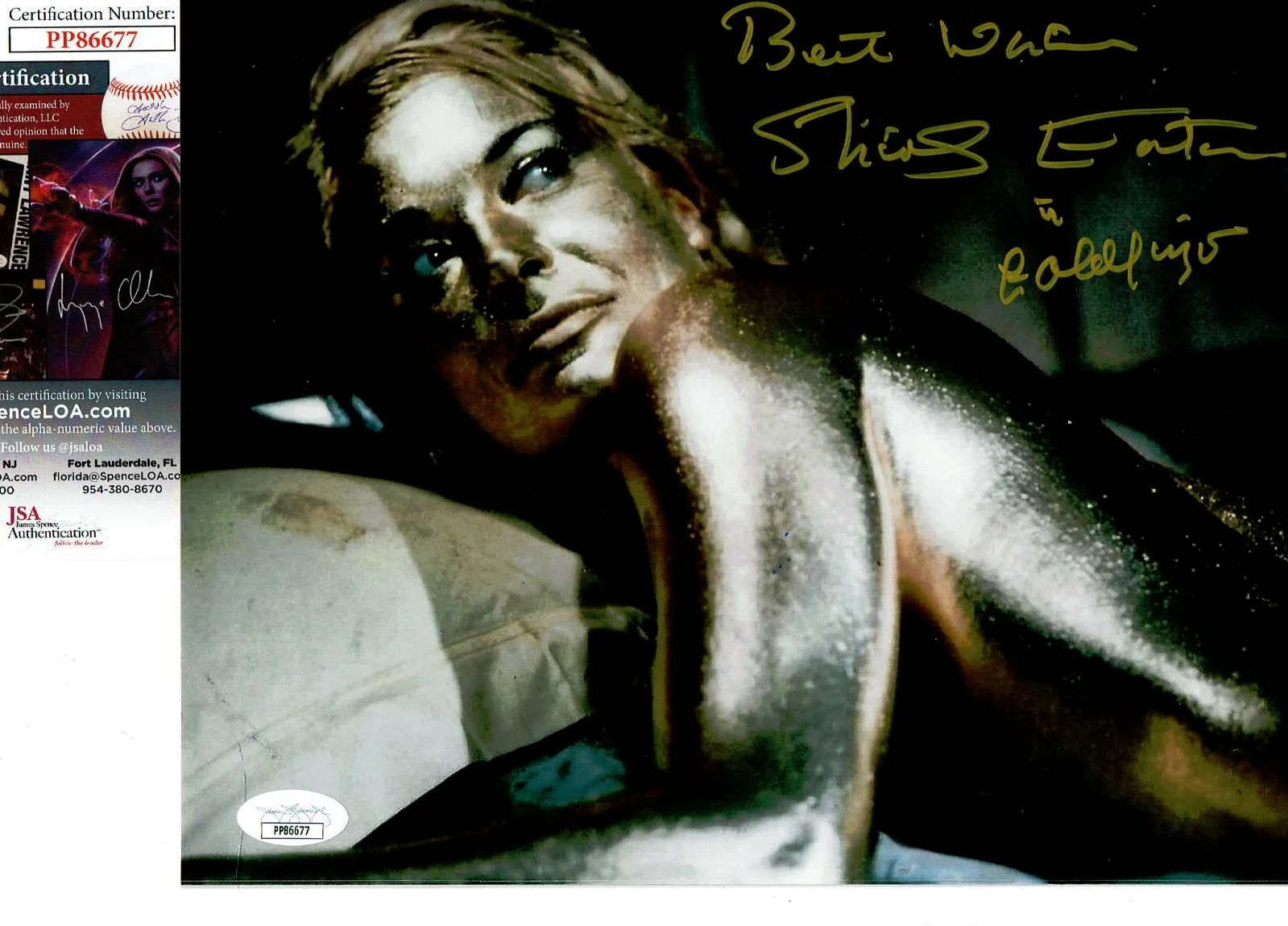 Shirley Eaton — James Bond Goldfinger Shirley Eaton autographed 8x10 photo JSA Certified