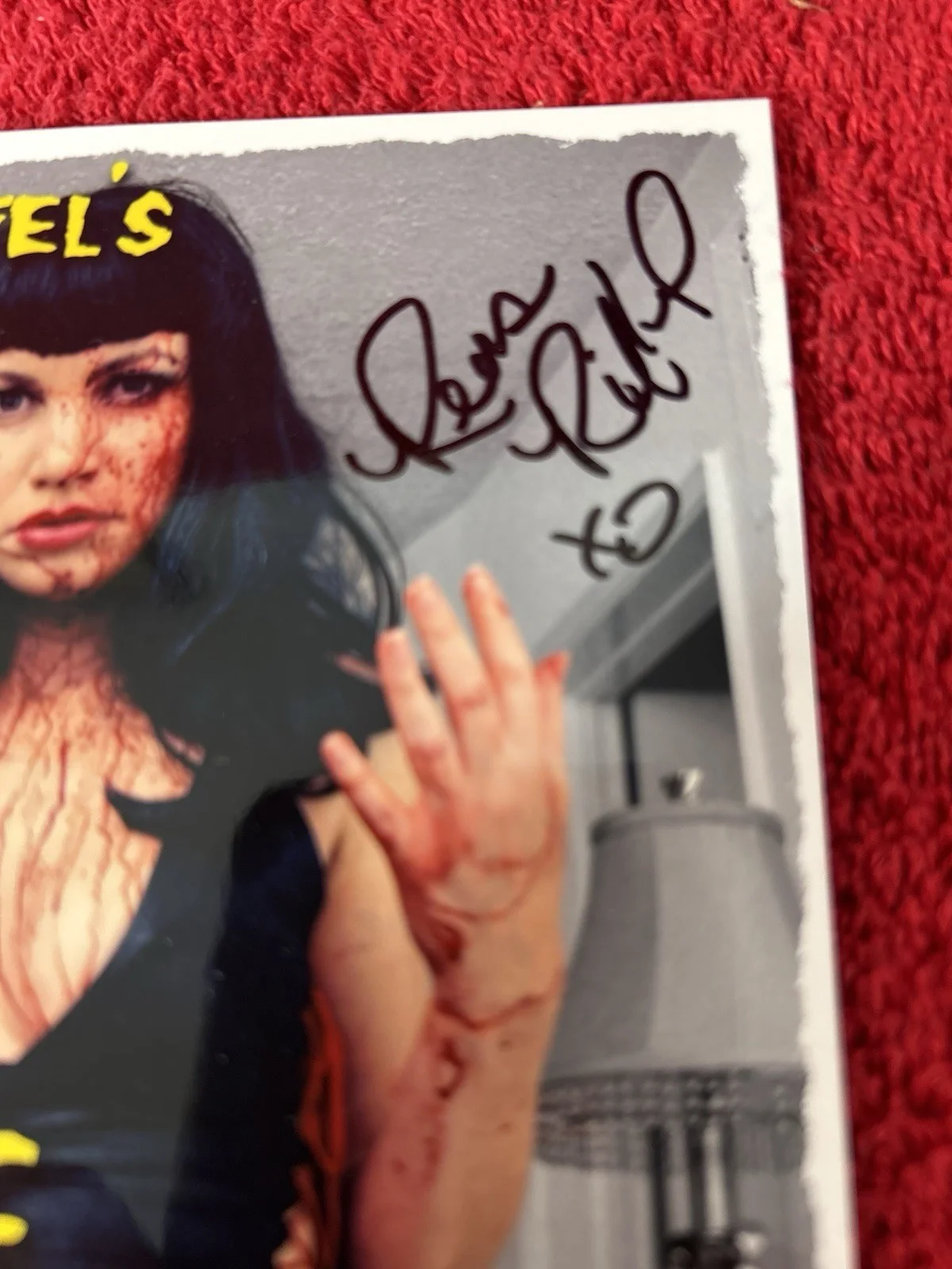 Rena Riffel — Curse of the Black Pussycat Autograph SIGNED RENA RIFFEL 5 X 7” photo, изображение 2