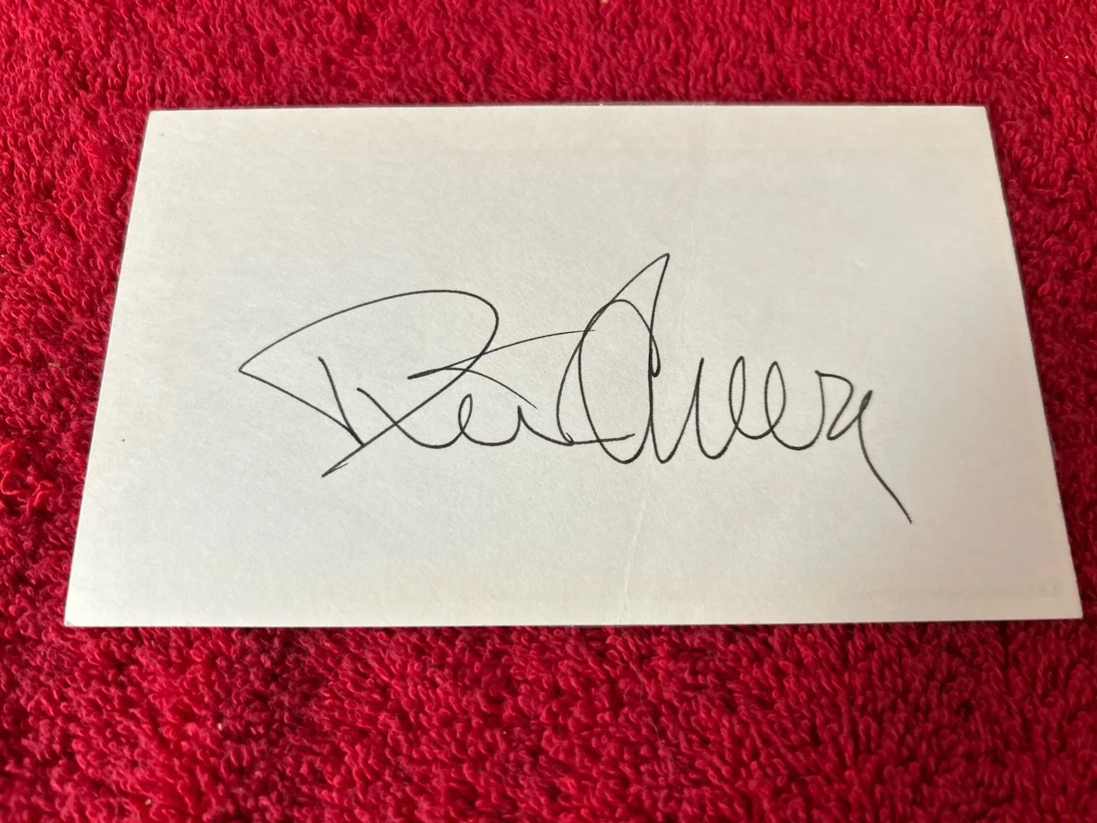 Tim Conway — Tim Conway Signed Autograph 5 x 3 inch card McHales Navy Carol Burnett TV shows