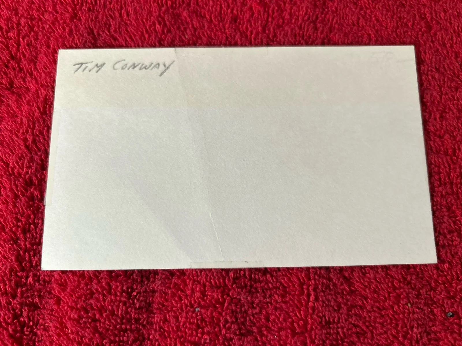 Tim Conway — Tim Conway Signed Autograph 5 x 3 inch card McHales Navy Carol Burnett TV shows, изображение 2