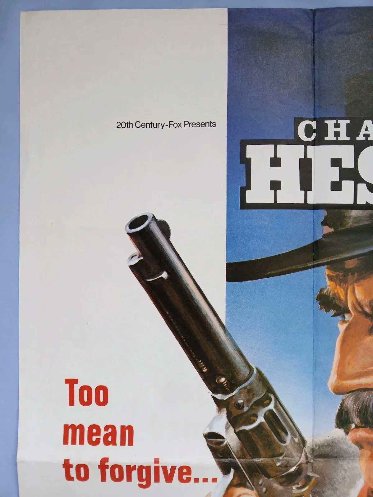 THE LAST HARD MEN (1976) original UK quad poster -Heston, Coburn - Chantrell art, изображение 2