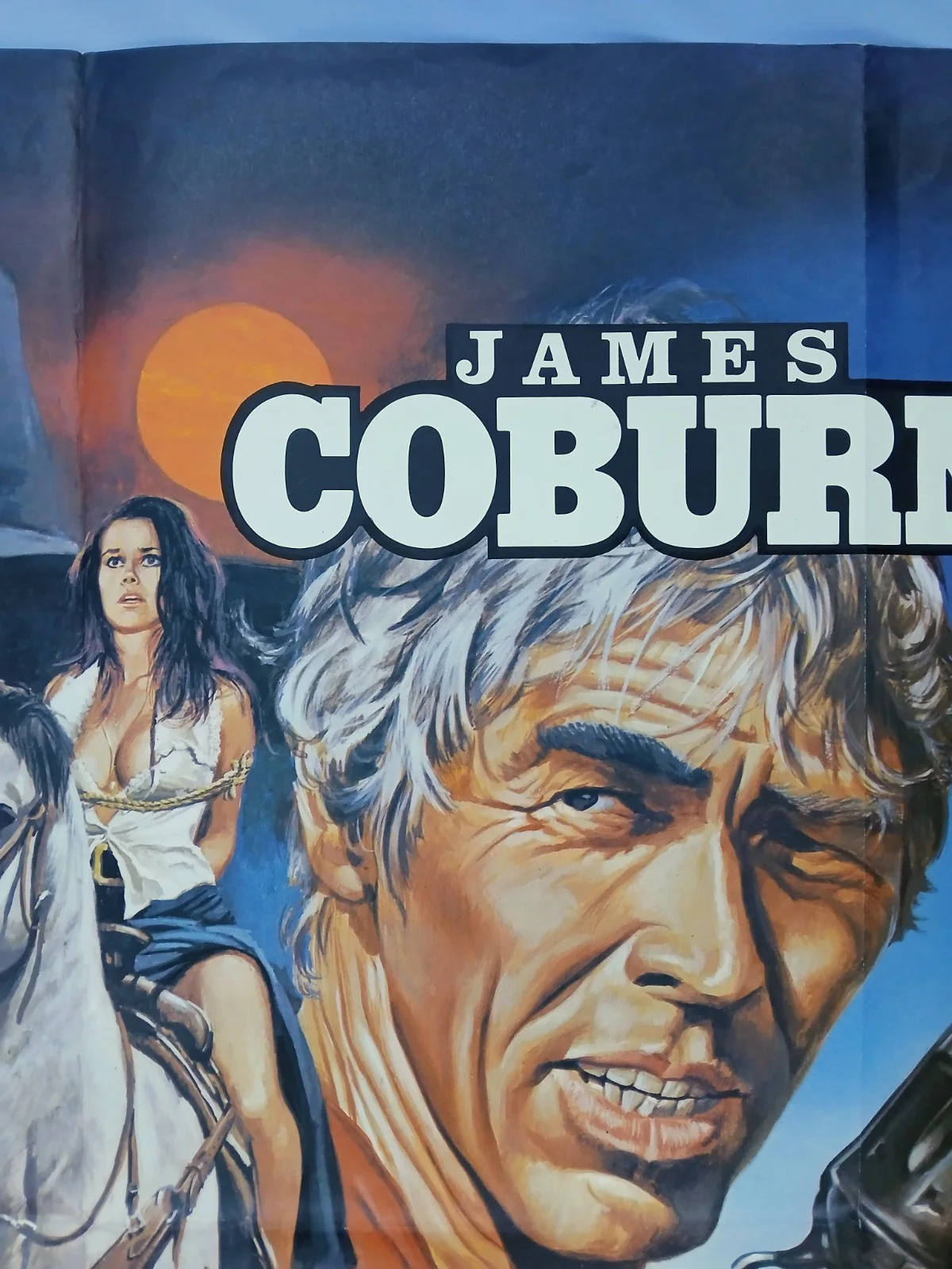 THE LAST HARD MEN (1976) original UK quad poster -Heston, Coburn - Chantrell art, изображение 4