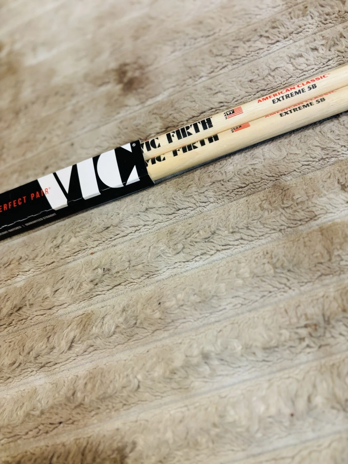 Vic Firth American Classic Extreme Drum Sticks 5B Nylon Wood Tip Drumsticks Used, image 2