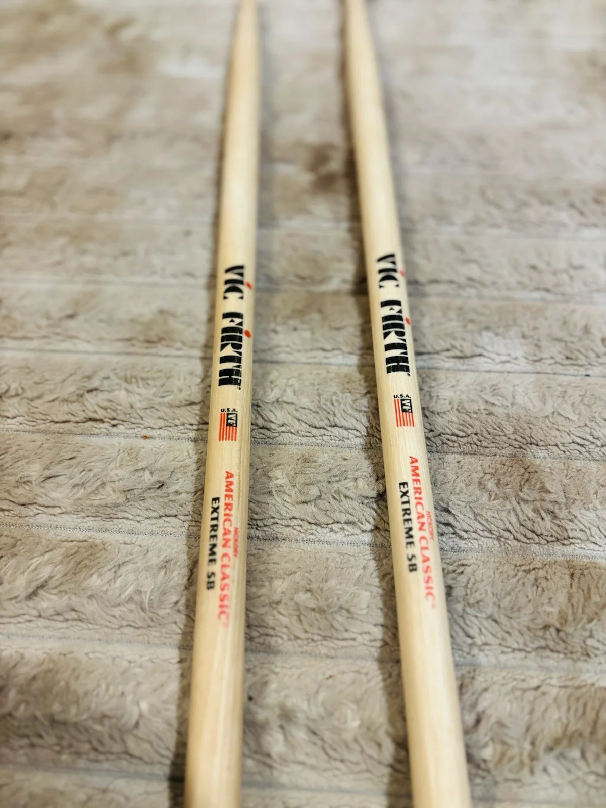 Vic Firth American Classic Extreme Drum Sticks 5B Nylon Wood Tip Drumsticks Used, image 4