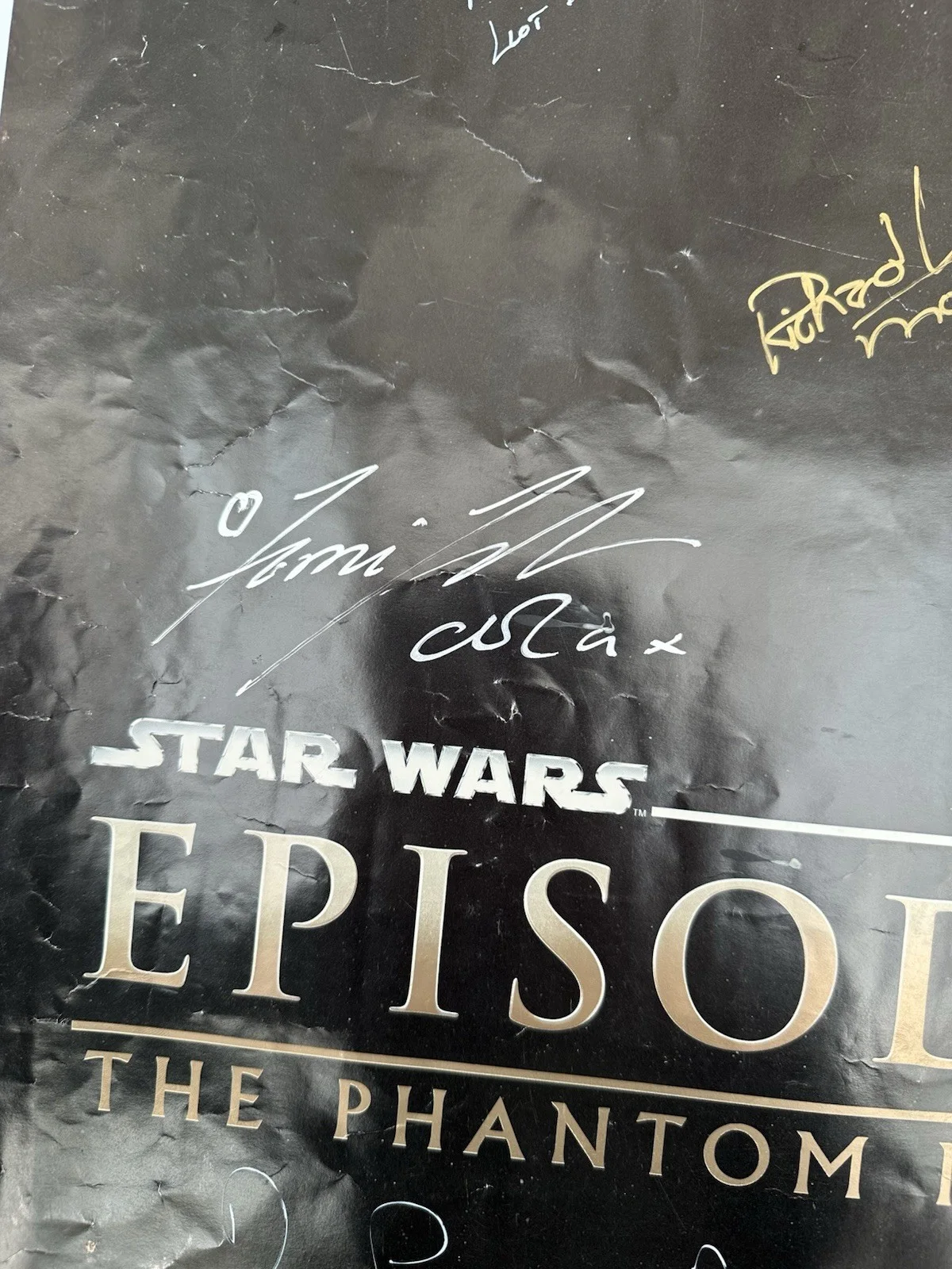 SIGNED star Wars Episode 1 Quad Cinema Poster over 20! Prowse baker Daniels, image 4