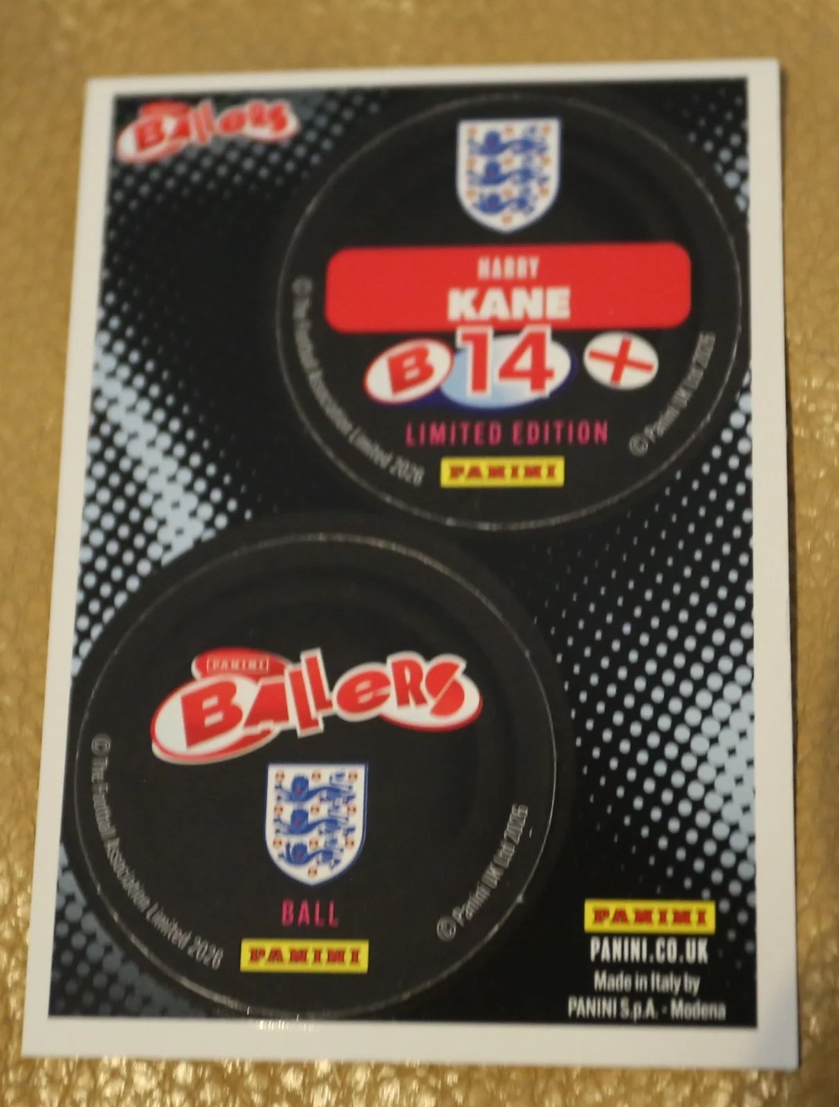 BALLERS LIMITED EDITION HARRY KANE CRYSTAL 2026 PANINI ORIGINAL, изображение 2