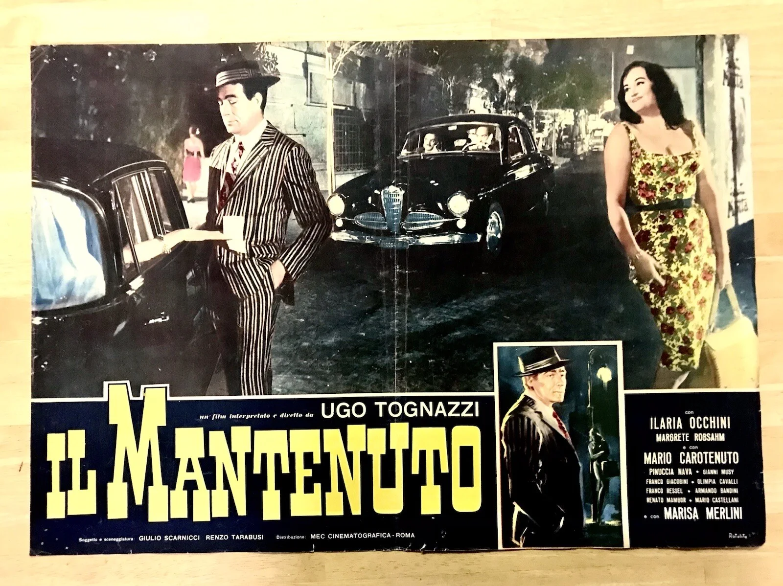 HIS WOMAN Vintage ALFA ROMERO 1900 SUPER Film Poster UGO TOGNAZZI MARISA MERLINI, изображение 2