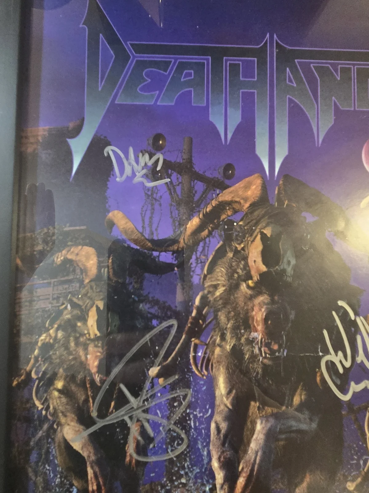 Death Angel Humanicide 2019 Promo Poster Hand Autographed, Thrash Metal, изображение 2