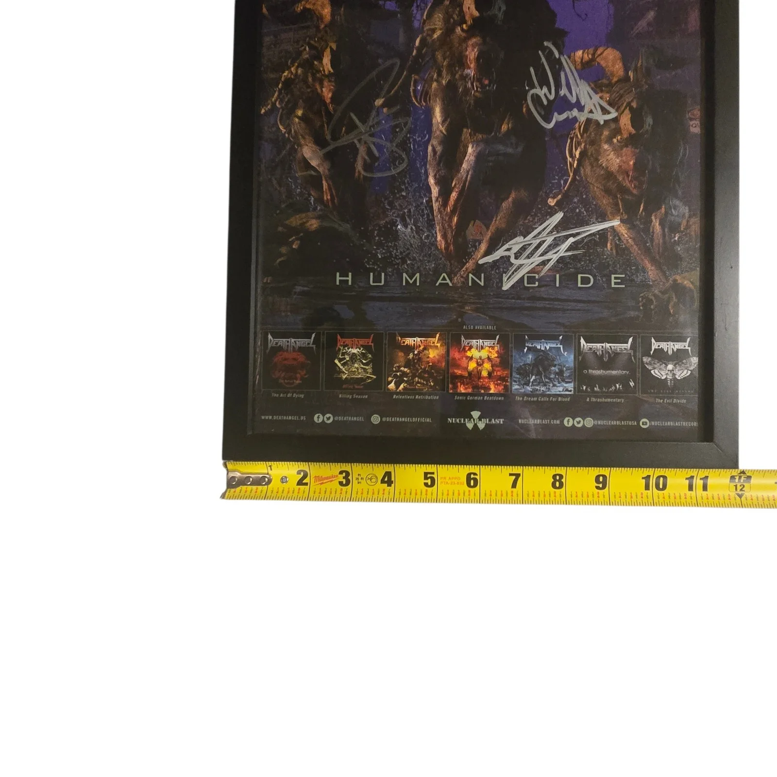 Death Angel Humanicide 2019 Promo Poster Hand Autographed, Thrash Metal, изображение 5