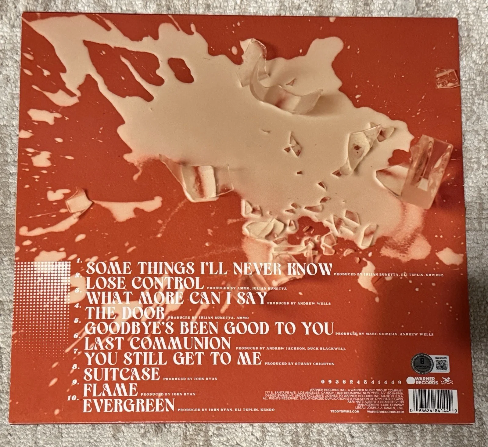 TEDDY SWIMS SIGNED I’VE TRIED EVERYTHING BUT THERAPY VINYL LP - BECKETT COA, image 2