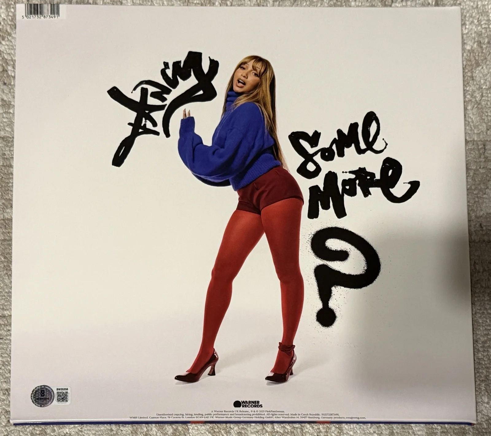 PINKPANTHERESS SIGNED FANCY SOME MORE VINYL LP with LYRICS! - BECKETT COA, изображение 3