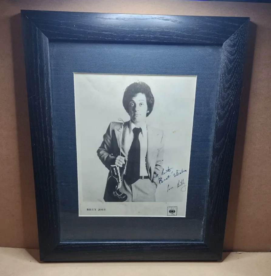 BILLY JOEL Autographed / SIGNED Photo Professionally Framed - Young Billy - CBS, image 3