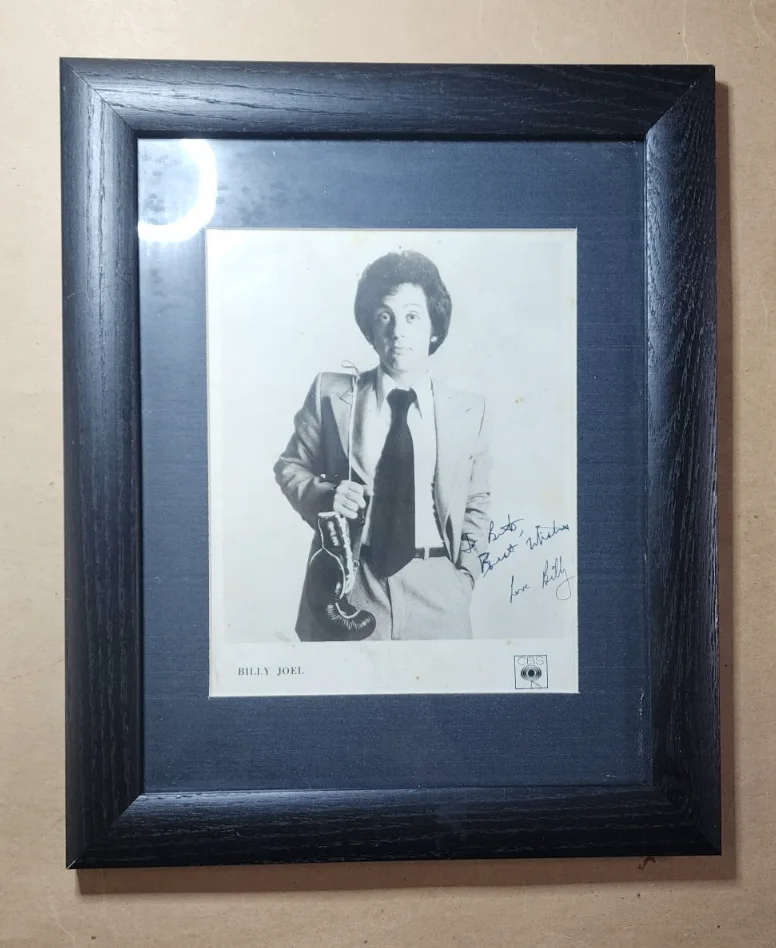 BILLY JOEL Autographed / SIGNED Photo Professionally Framed - Young Billy - CBS, image 4
