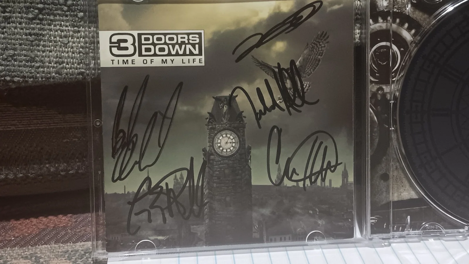 3 Doors Down SIGNED AUTOGRAPHED TIME OF MY LIFE CD BRAD, image 2