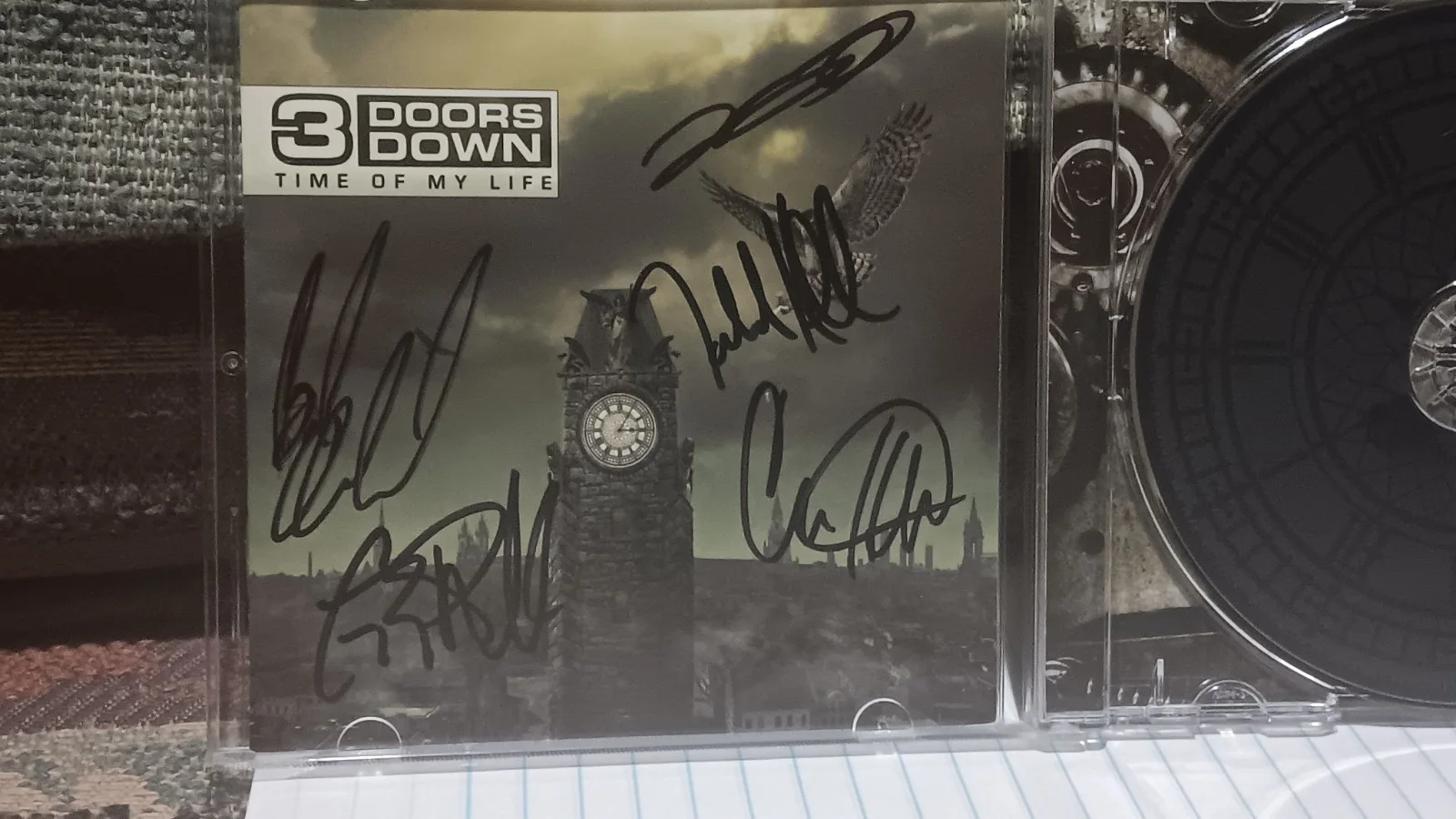 3 Doors Down SIGNED AUTOGRAPHED TIME OF MY LIFE CD BRAD, image 3