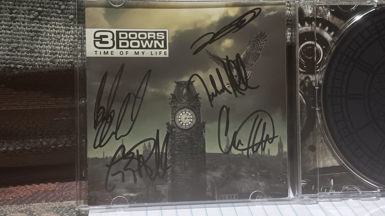 3 Doors Down SIGNED AUTOGRAPHED TIME OF MY LIFE CD BRAD, image 4