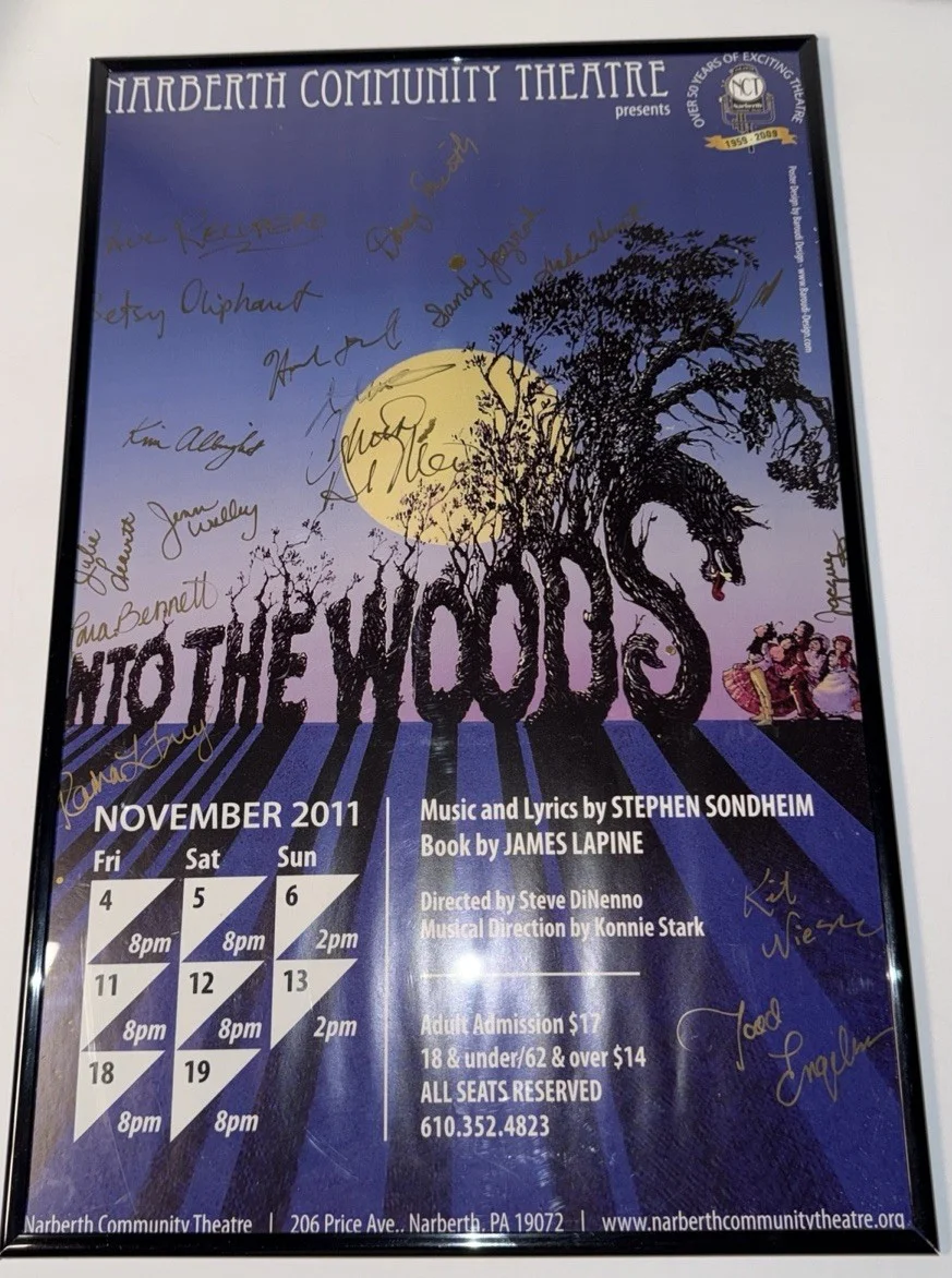 Cast — Into The Woods Broadway Full Cast Signed Poster & Framed 2011 Narberth Theatre, изображение 5