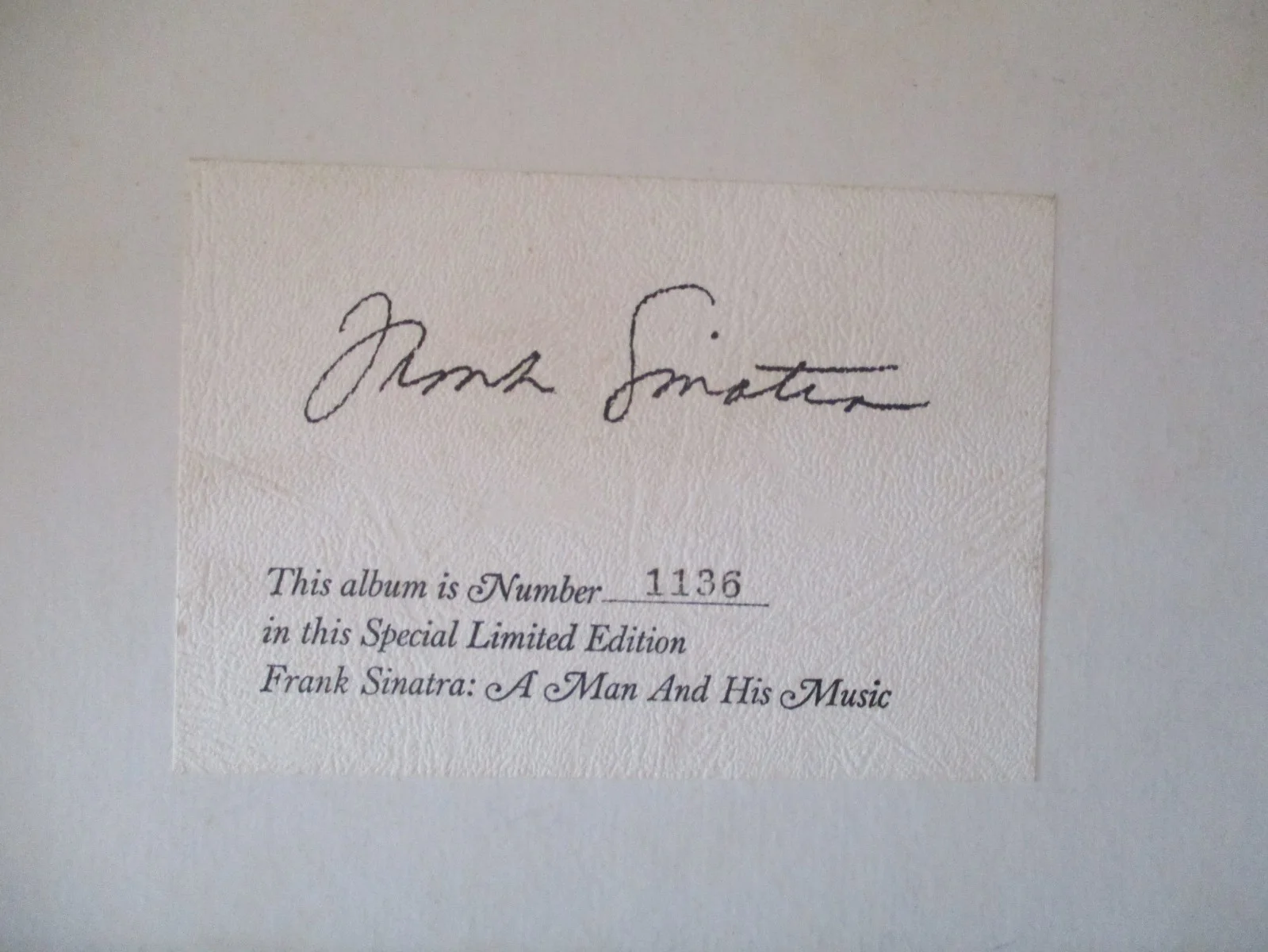 FRANK SINATRA 1965 SIGNED AUTOGRAPHED A MAN AND HIS MUSIC Japan Release BOX LP, изображение 2