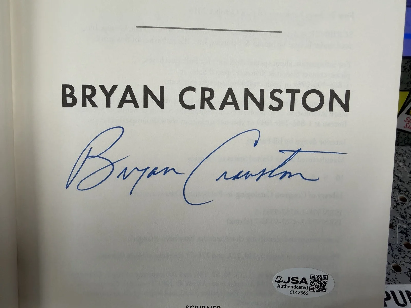 Bryan Cranston — Bryan Cranston Signed Autographed "A Life In Parts" Autobiography Walter White, image 4