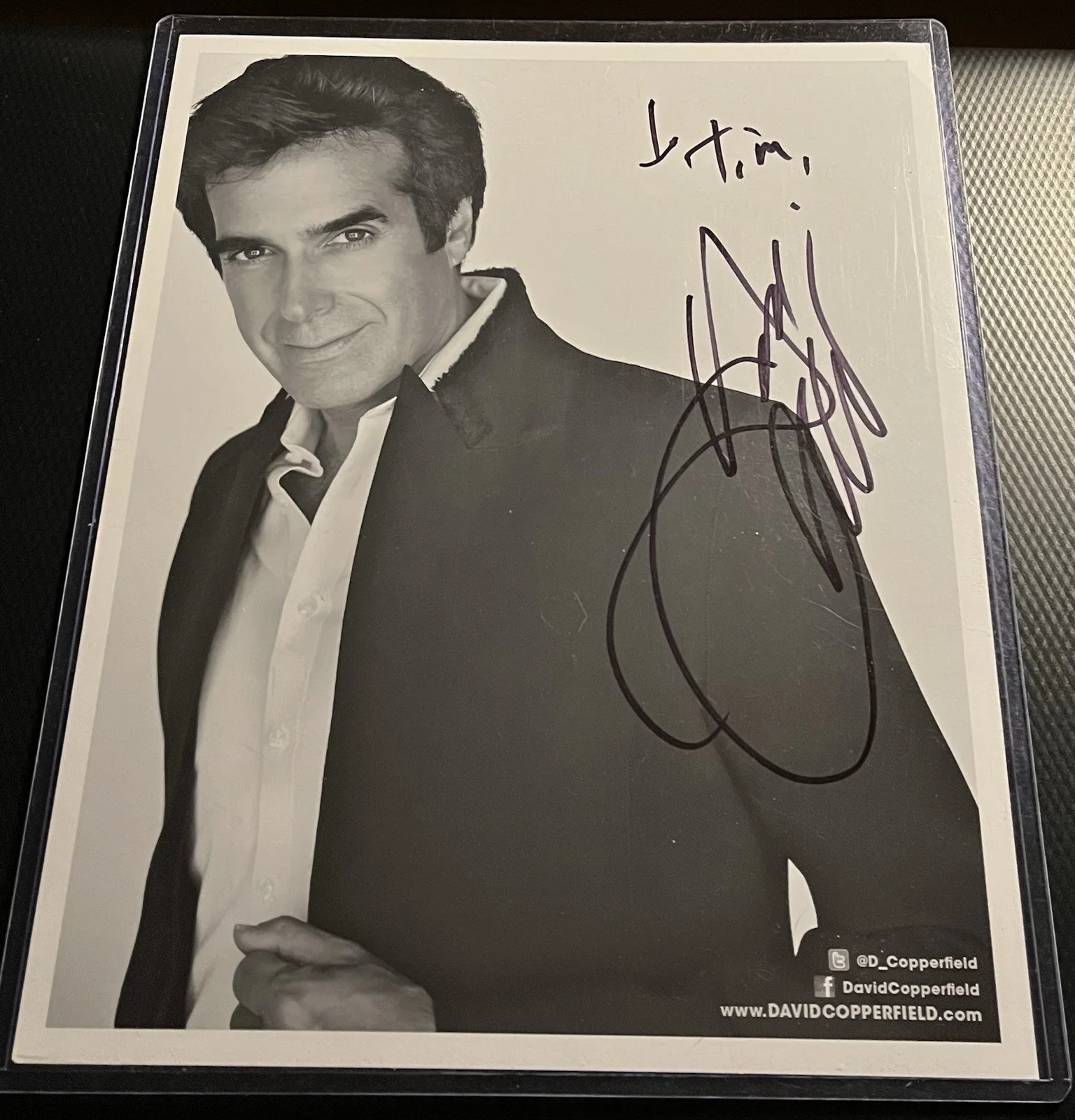 David Copperfield — David Copperfield Las Vegas Illusionist Signed 8x10 Photo w/ Top Loader & COA, изображение 3