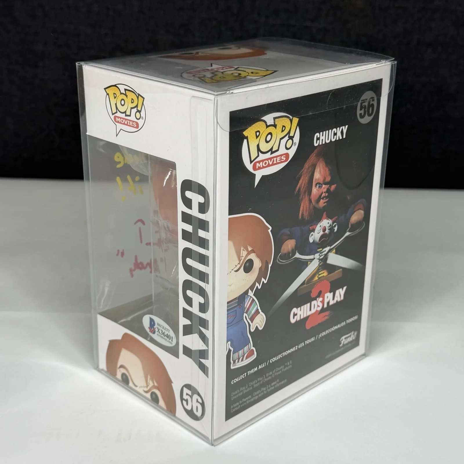 Funko Pop! Vinyl Chucky #56 Signed By Alex Vincent Andy "Chucky Made Me Do it!!", изображение 4