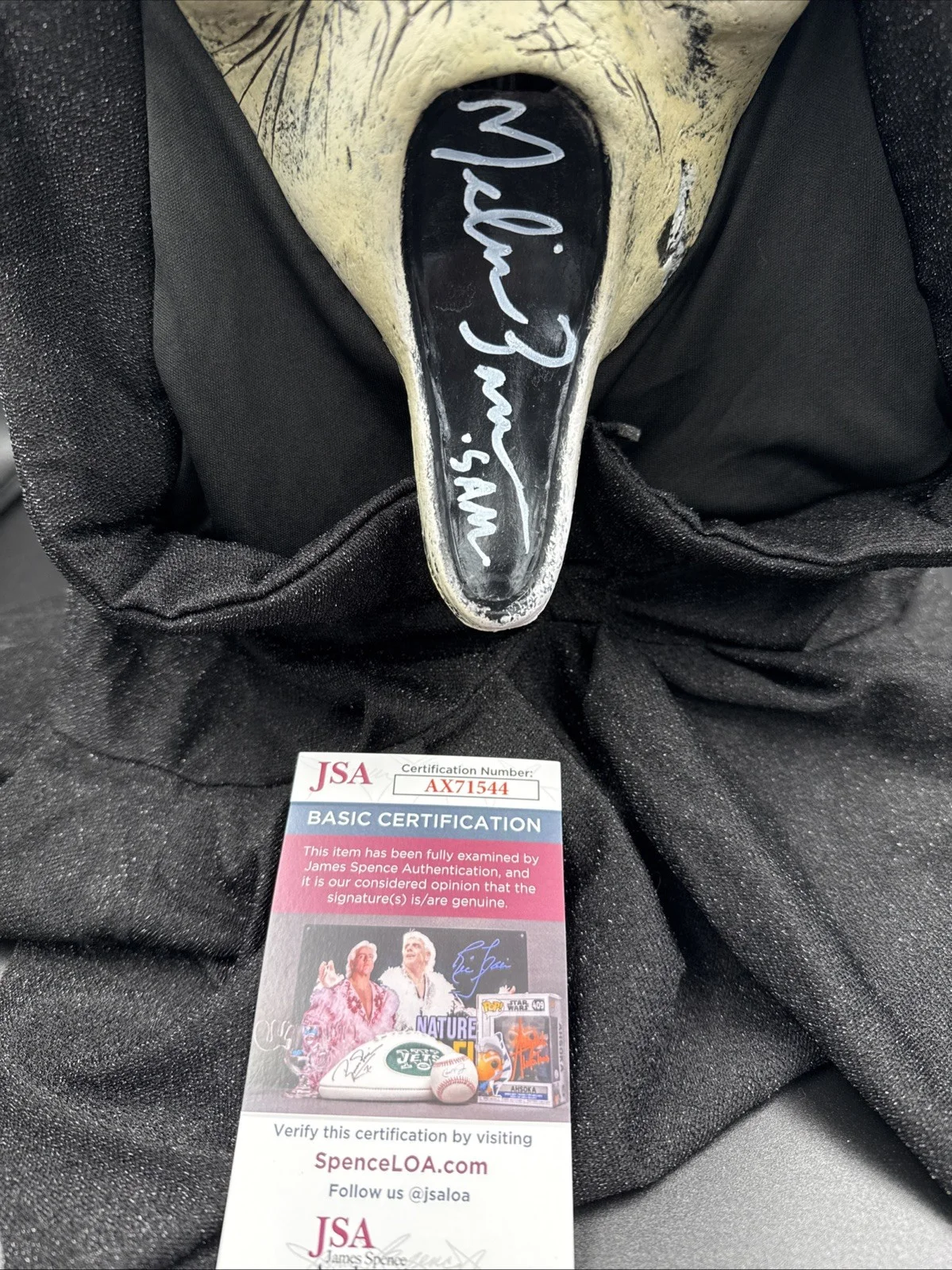 Melissa Barrera — MELISSA BARRERA signed Aged Deluxe MASK GHOSTFACE Scream Sam Fun World JSA, image 2