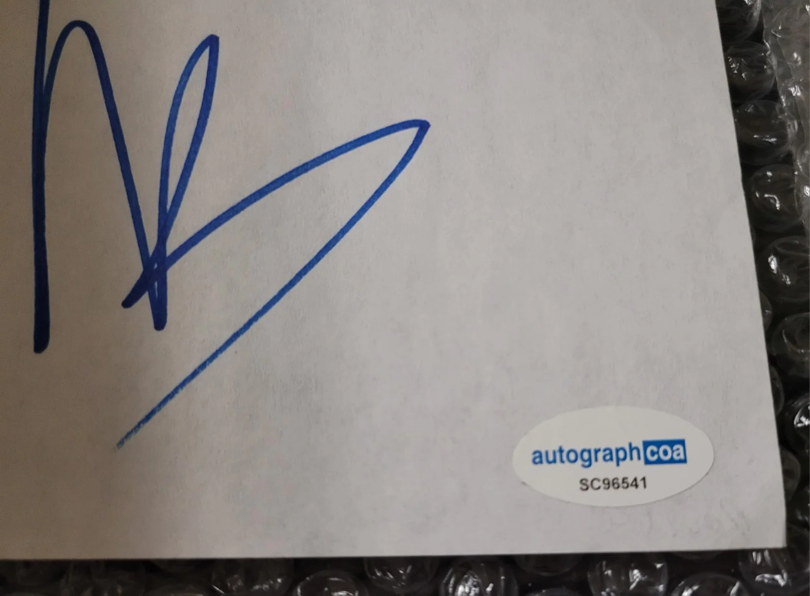 mickey rourke — Actor Mickey Rourke autograph paper cut 4x6 with ACOA coa Iron Man, The Wrestler, image 2