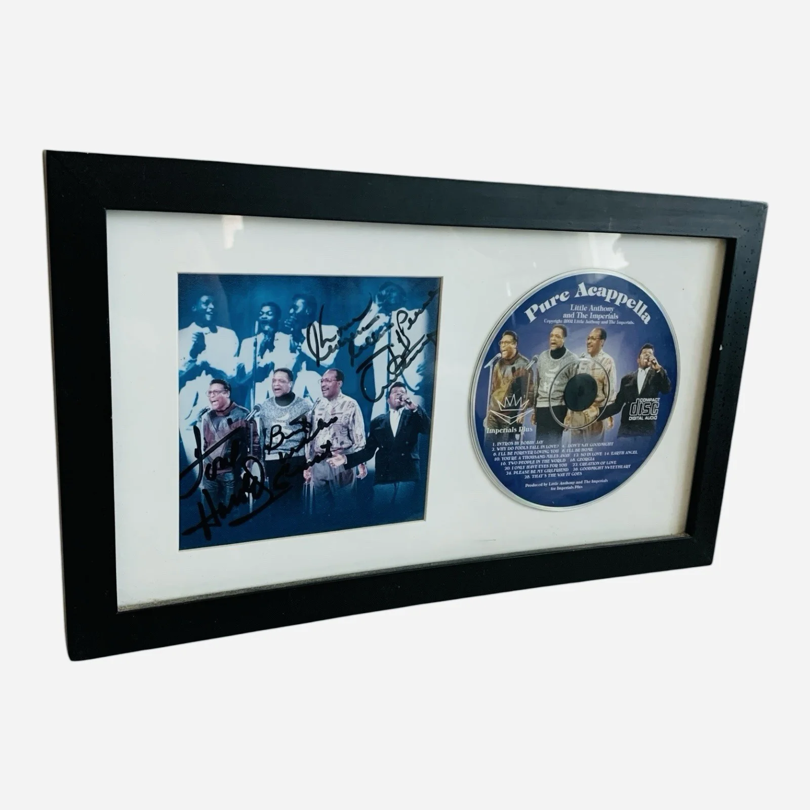 Framed Little Anthony & The Imperials Signed Photo Pure Acappella CD Memorabilia, изображение 3