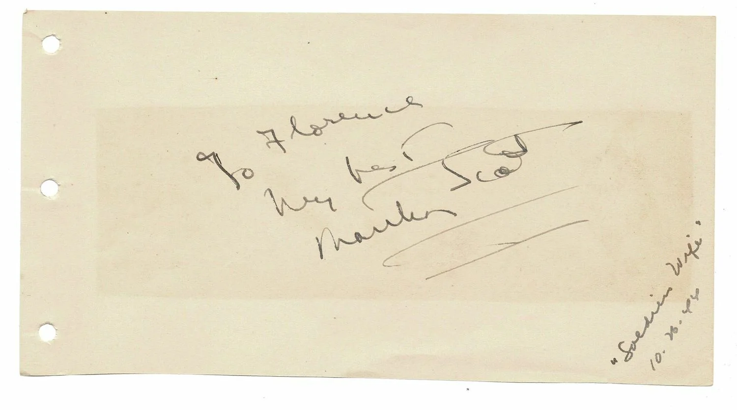 Martha Scott — Martha Scott Ben-Hur Autographed Signed Album Page AMCo COA 13184