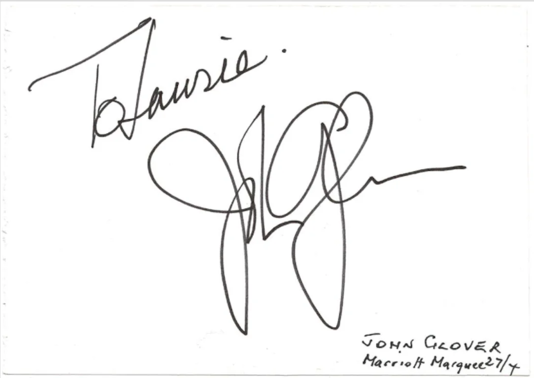 John Glover — John Glover Smallville Autographed Signed Album Page AMCo COA 21086