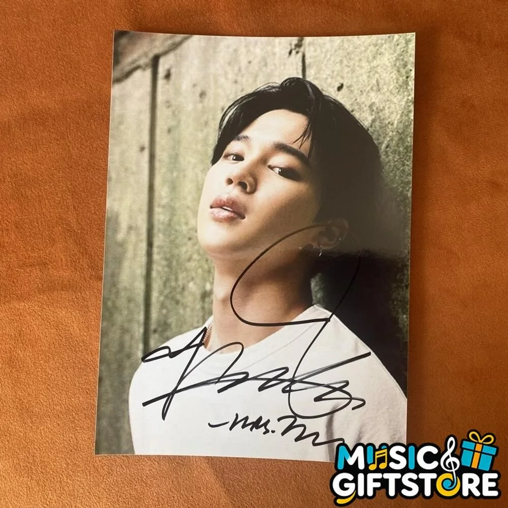BTS JIMIN AUTOGRAPHED SIGNED PHOTO K-POP COLLECTION 4*6 2024A #MUGS, image 3
