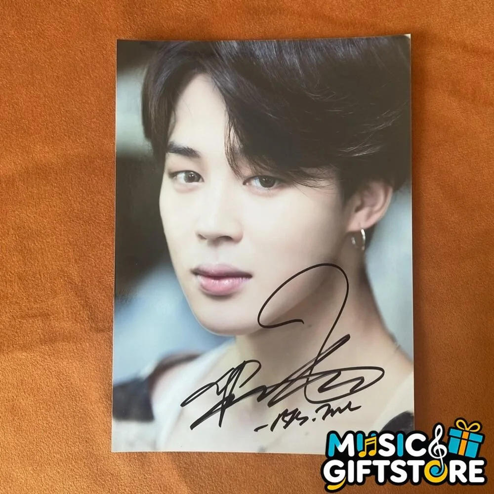 BTS JIMIN AUTOGRAPHED SIGNED PHOTO K-POP COLLECTION 4*6 2024A #MUGS, image 5