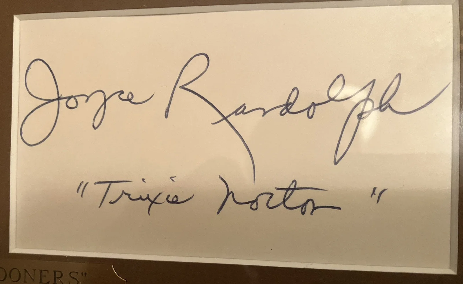 cast of Honeymooners — THE HONEYMOONERS-Gleason,Meadows,Carney,Randolph autographs framed/matted, image 4