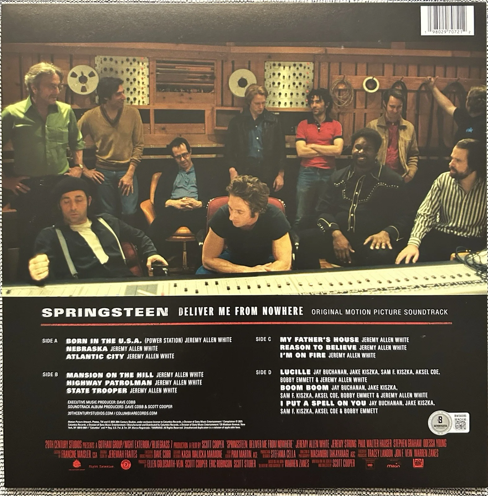 JEREMY ALLEN WHITE SIGNED SPRINGSTEEN DELIVER ME FROM NOWHERE VINYL BECKETT COA, image 4