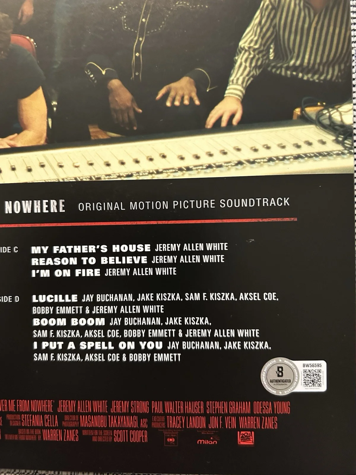 JEREMY ALLEN WHITE SIGNED SPRINGSTEEN DELIVER ME FROM NOWHERE VINYL BECKETT COA, image 5