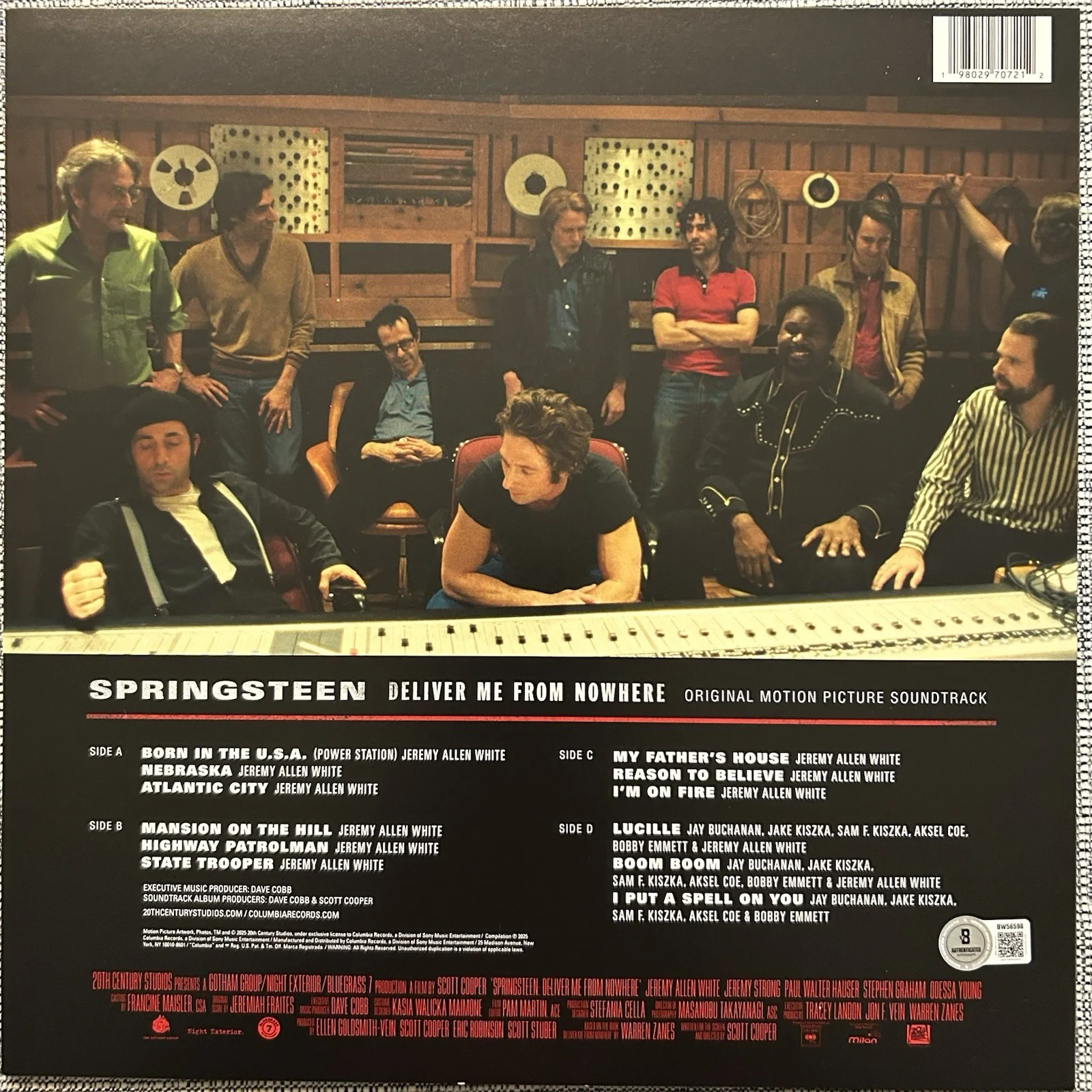 JEREMY ALLEN WHITE SIGNED SPRINGSTEEN DELIVER ME FROM NOWHERE VINYL BECKETT COA, image 4