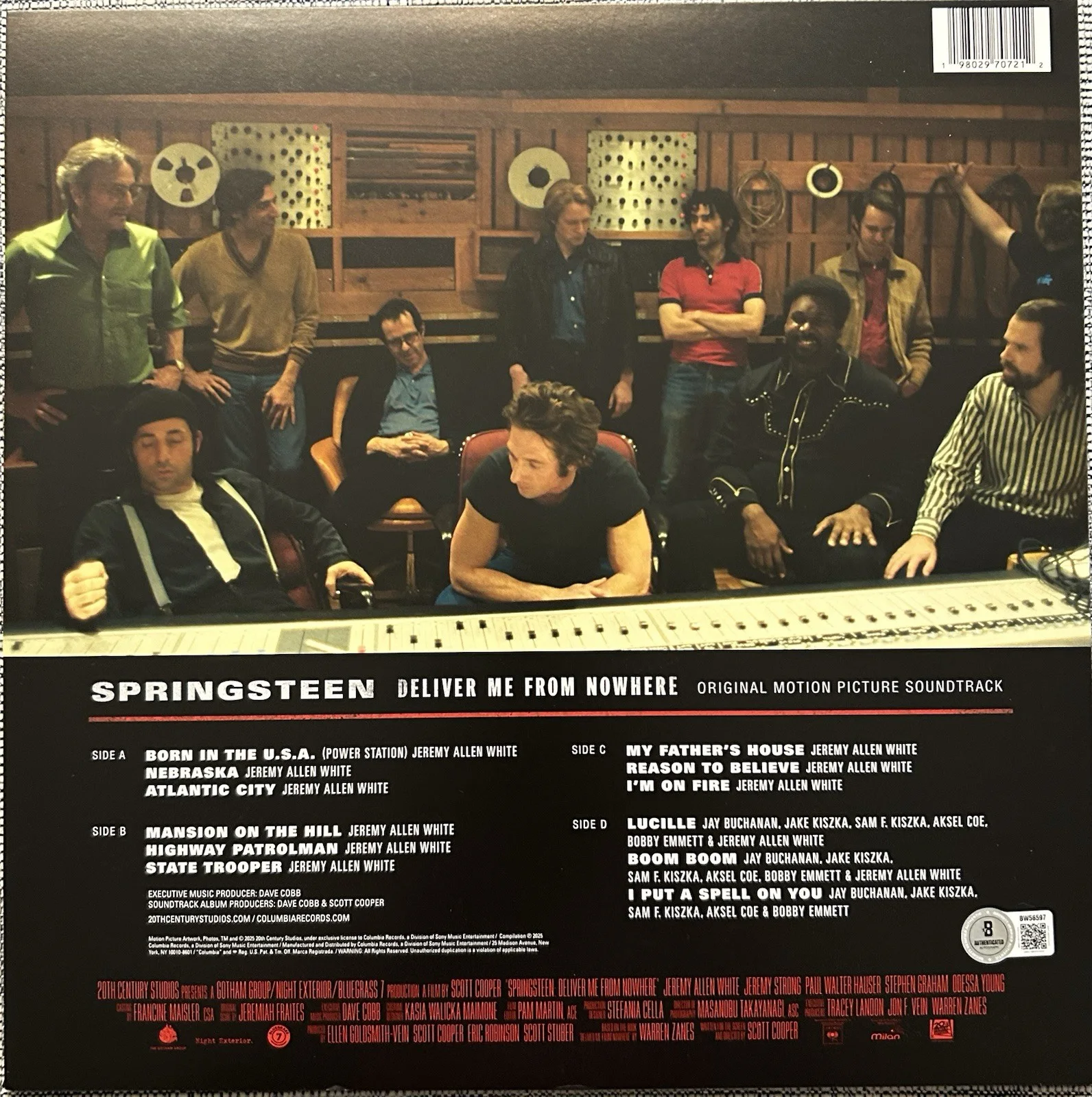 JEREMY ALLEN WHITE SIGNED SPRINGSTEEN DELIVER ME FROM NOWHERE VINYL BECKETT COA, image 4