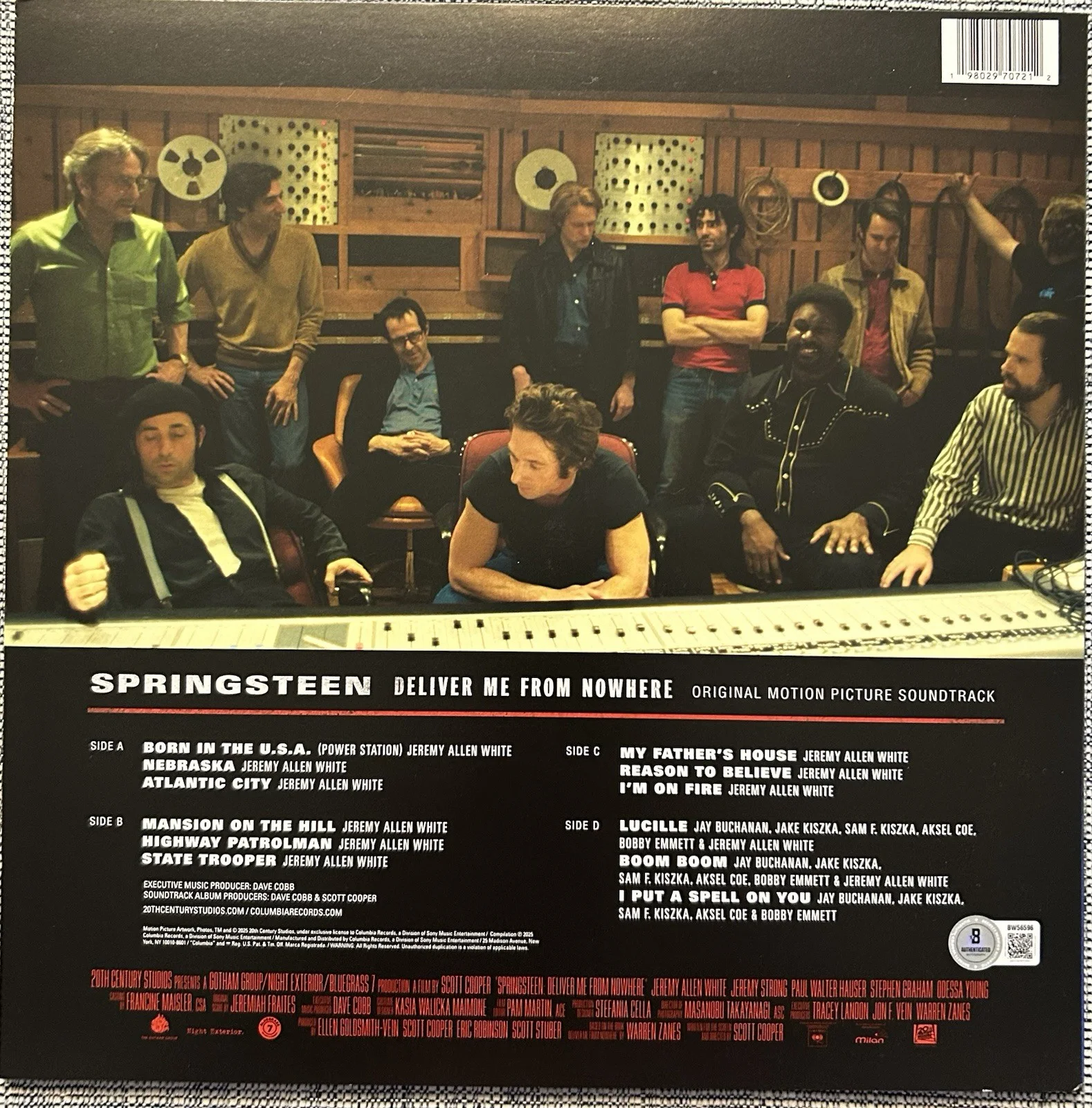 JEREMY ALLEN WHITE SIGNED SPRINGSTEEN DELIVER ME FROM NOWHERE VINYL BECKETT COA, image 4