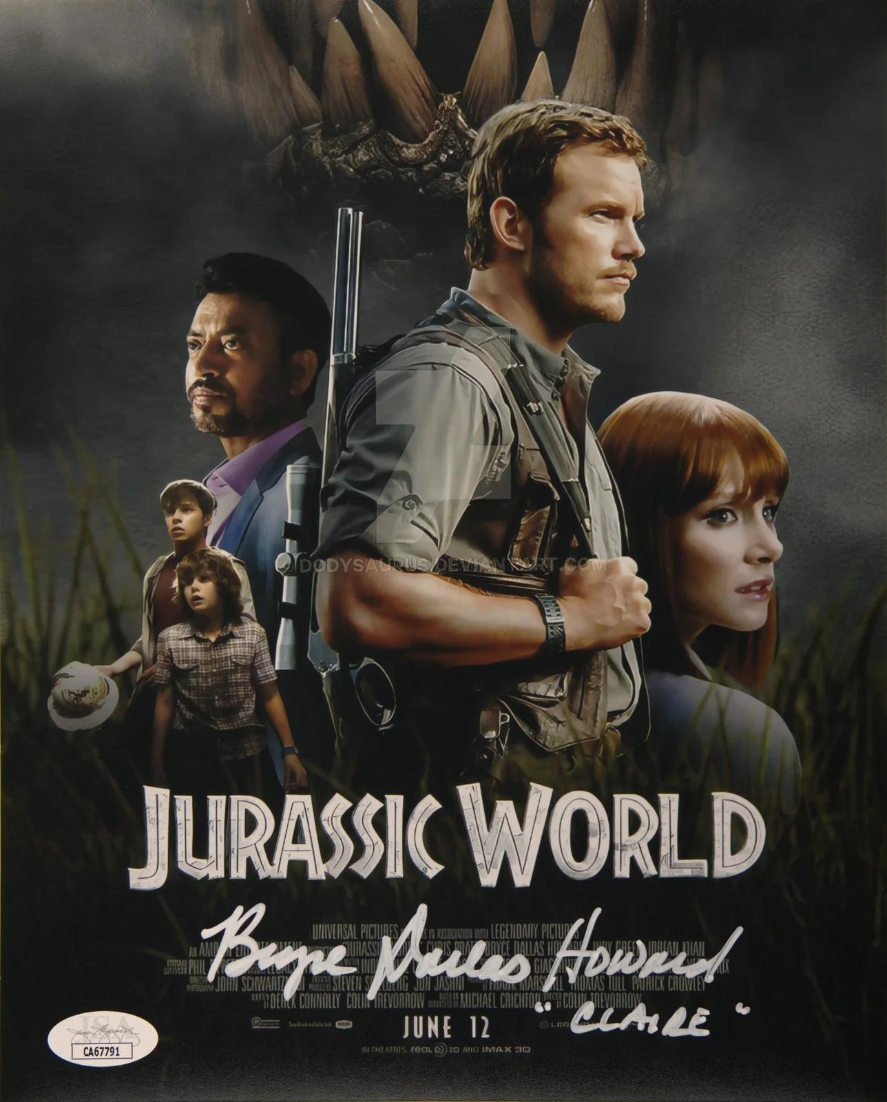 Bryce Dallas Howard — Bryce Dallas Howard Signed 8x10 Photo Jurassic World JSA Private Signing, изображение 2