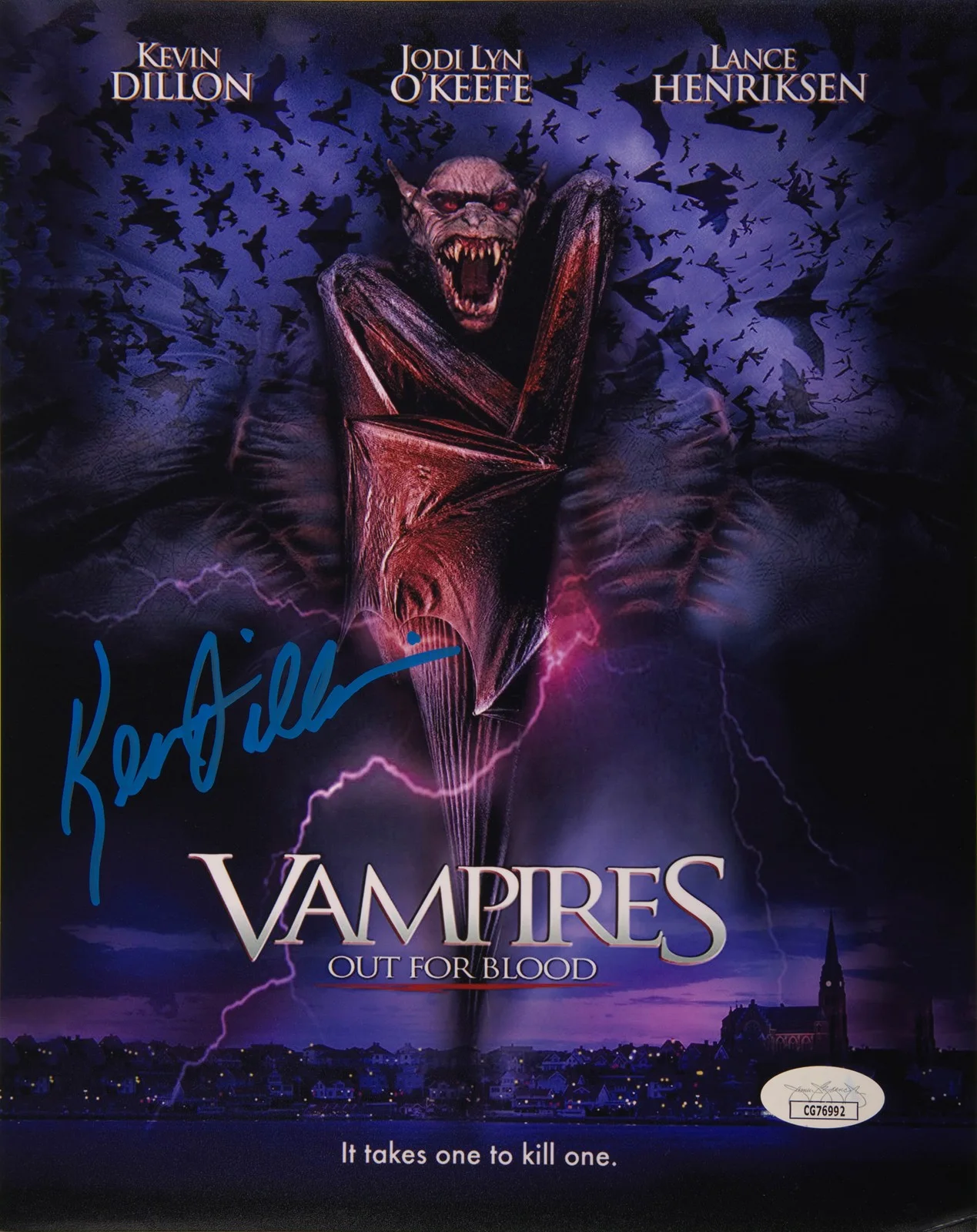 Kevin Dillon — Kevin Dillon Signed 8x10 Photo Vampires Out For Blood JSA Private Signing, изображение 2