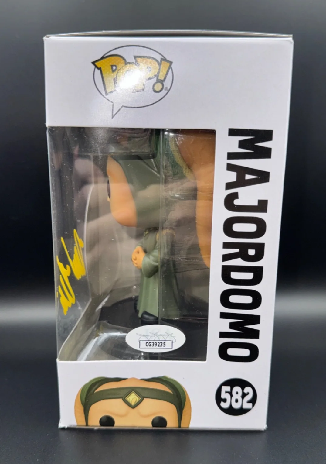 DAVID PASQUESI — DAVID PASQUESI signed auto MAJORDOMO FUNKO POP FIGURE #582 STAR WARS w/ COA JSA, изображение 3
