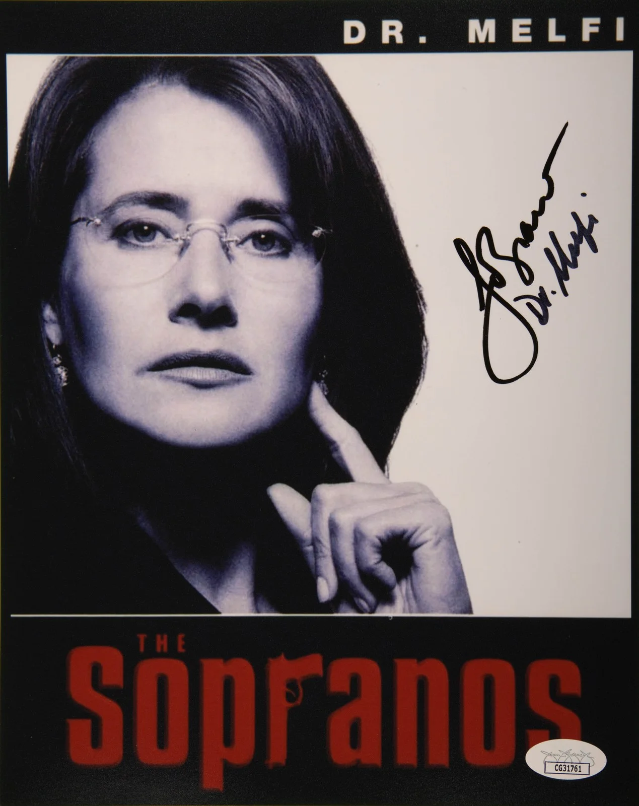 Lorraine Bracco — Lorraine Bracco Signed 8x10 Photo as Dr. Melfi The Sopranos JSA Private Signing, изображение 2