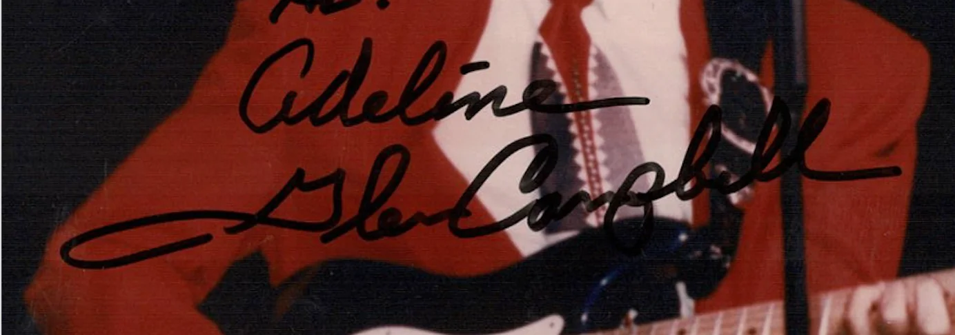 Glenn Campbell Country Singer Autographed Signed AMCo COA 22868, image 2
