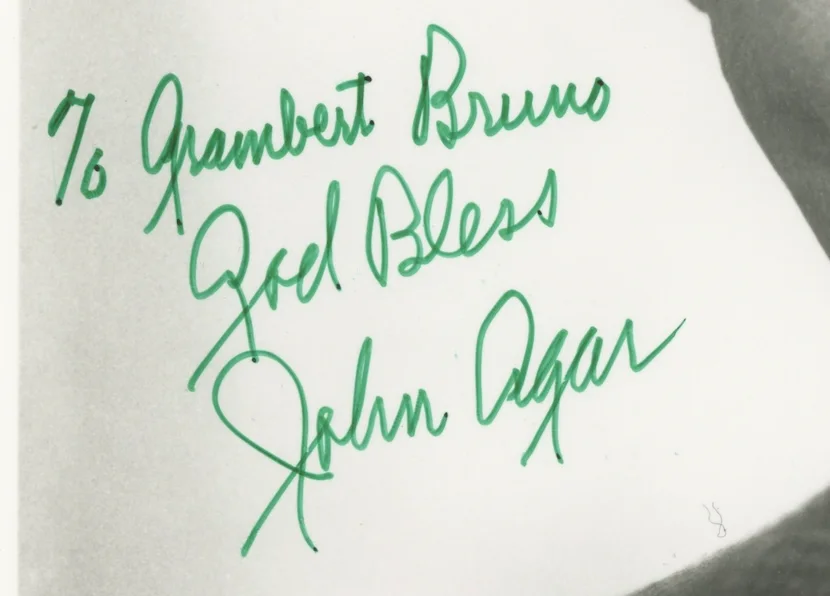 John Agar John Wayne Co-Star Autographed Signed 8x10 Photo AMCo COA 28374, изображение 2