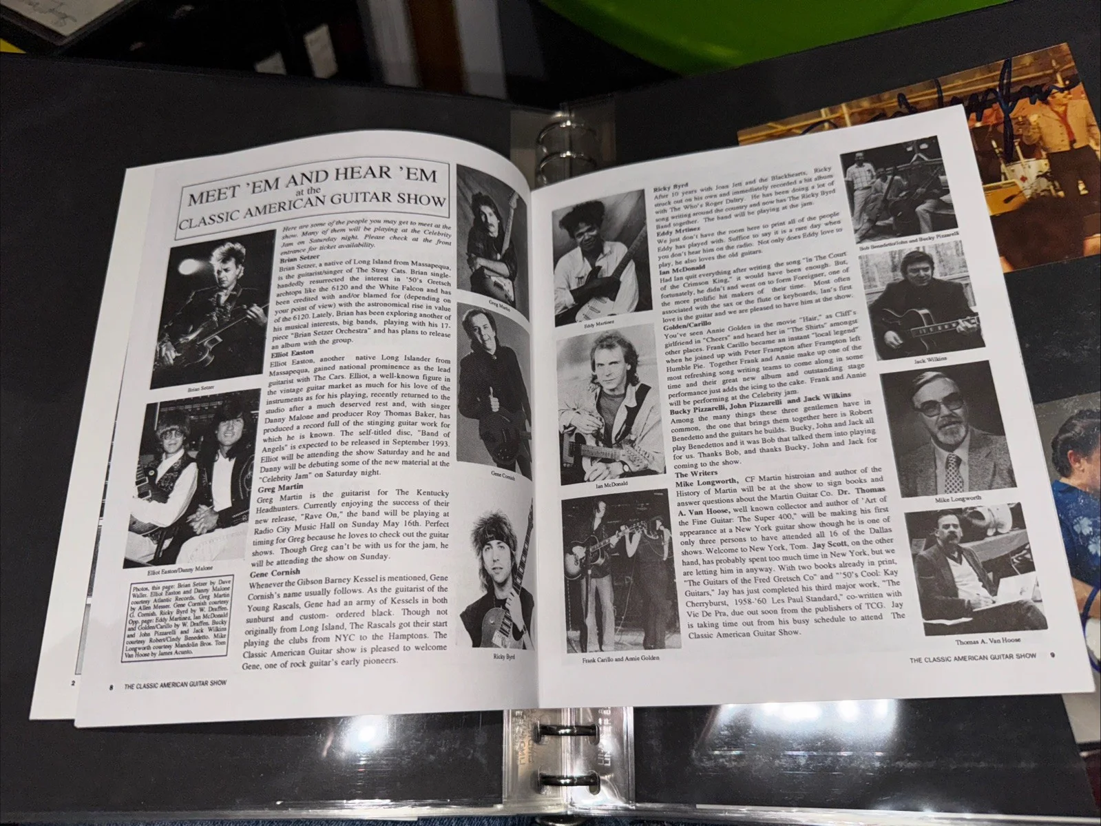 Brian Setzer Signed Program 1993 Classic American Guitar Show, image 3