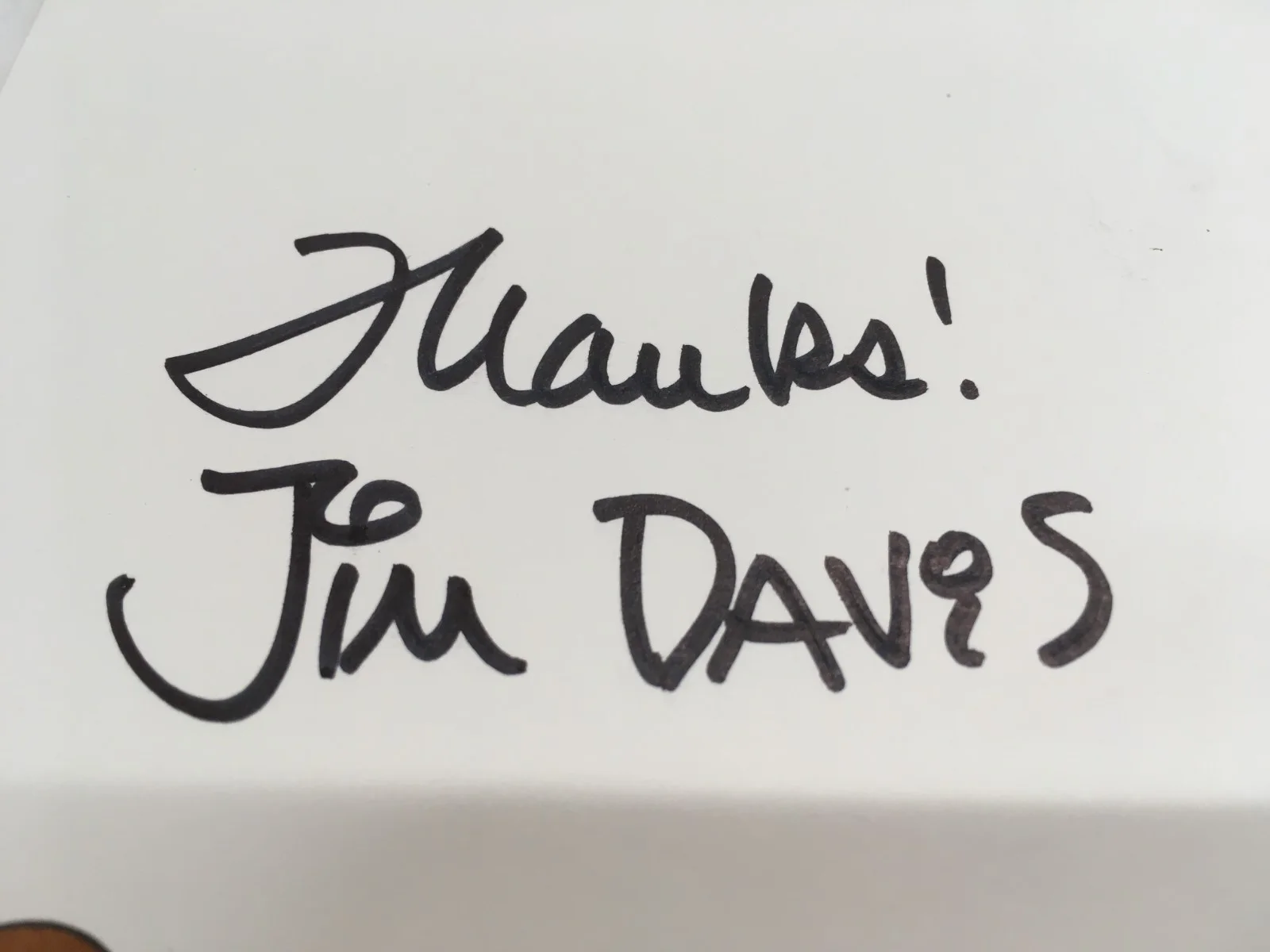 Jim Davis — JIM DAVIS Signed 4 1/2" x 6" Autograph Auto Garfield Odie Creator Card Vintage, изображение 3